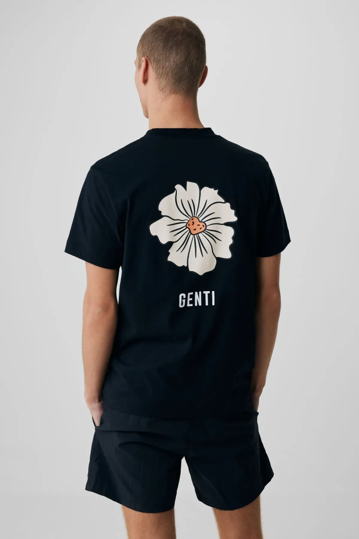 Flower t-shirt zwart