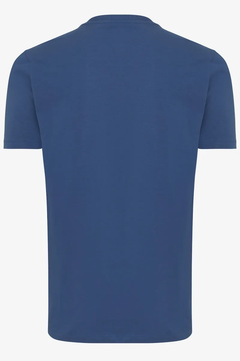 Ice cotton t-shirt print blauw