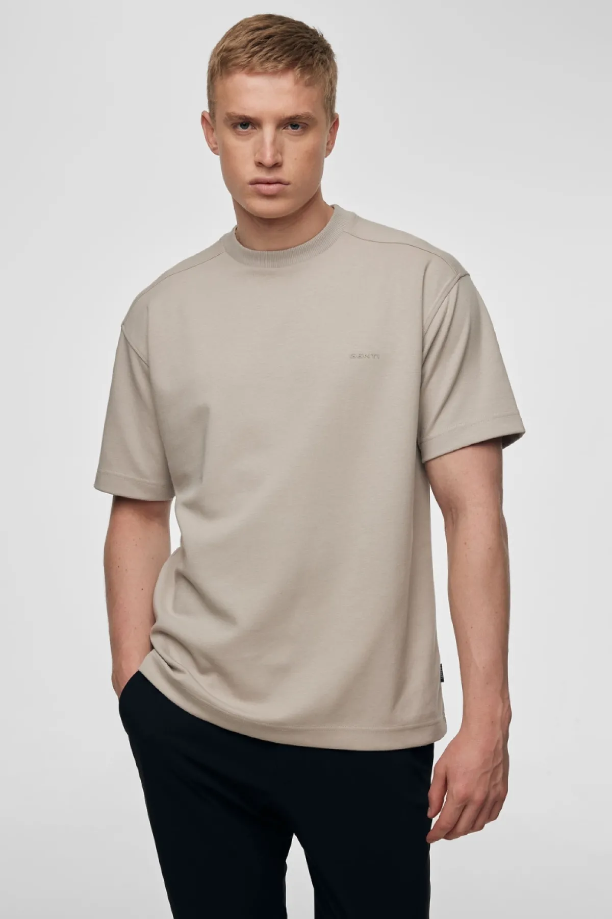 Relaxed fit t-shirt beige