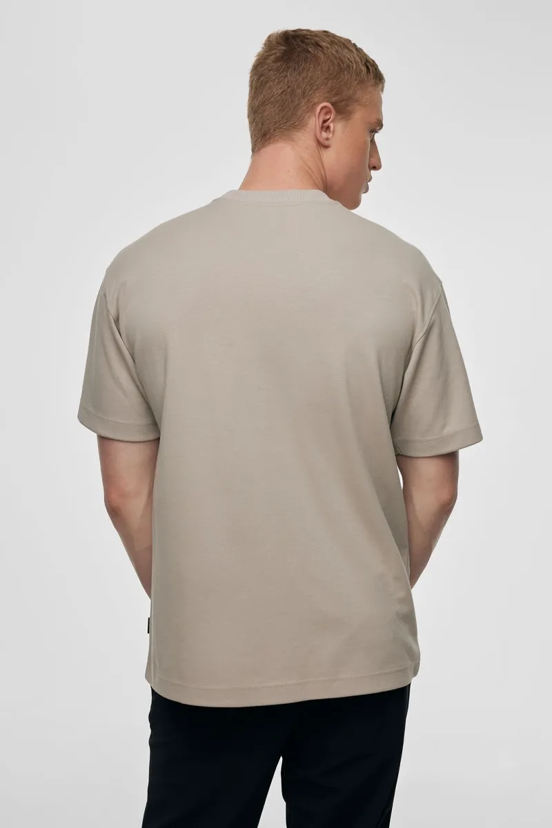 Relaxed fit t-shirt beige