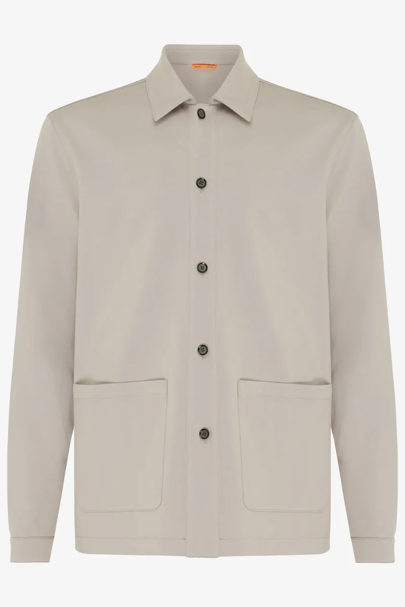 Monogram overshirt Thomas beige