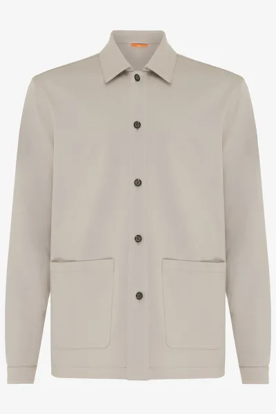 Monogram overshirt Thomas beige