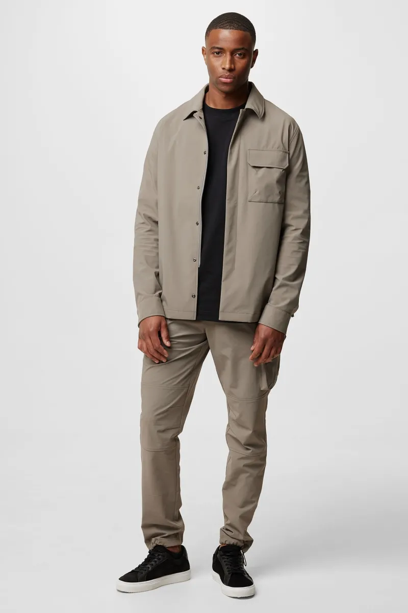 Monogram overshirt mud