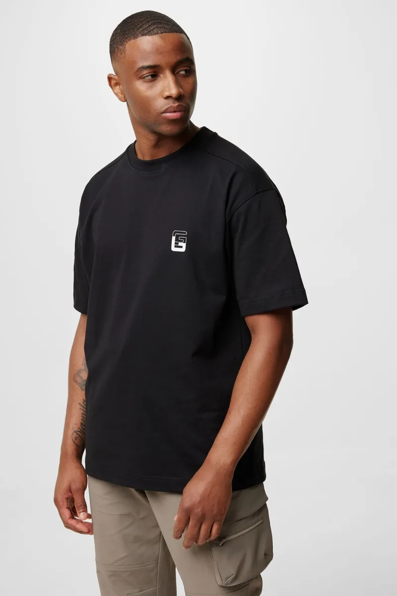 Monogram T-shirt zwart