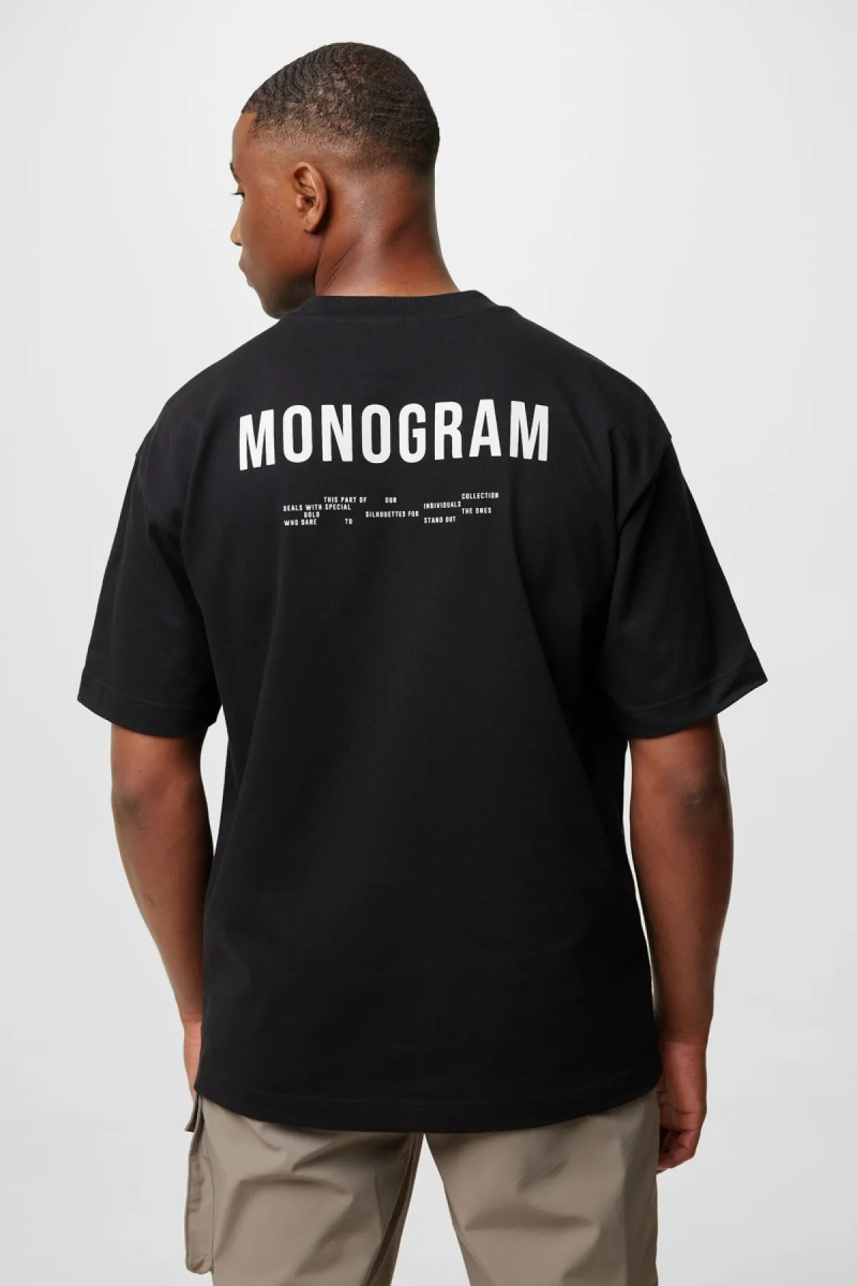 Monogram T-shirt zwart