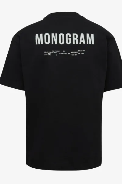 Monogram T-shirt zwart