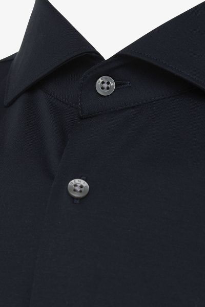 JERSEY OVERHEMD KORTE MOUW NAVY