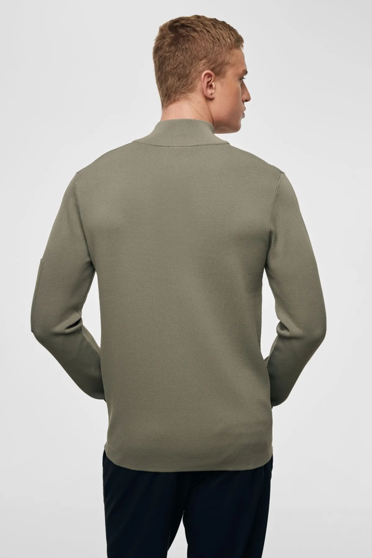 Half zip pocket lichtgroen