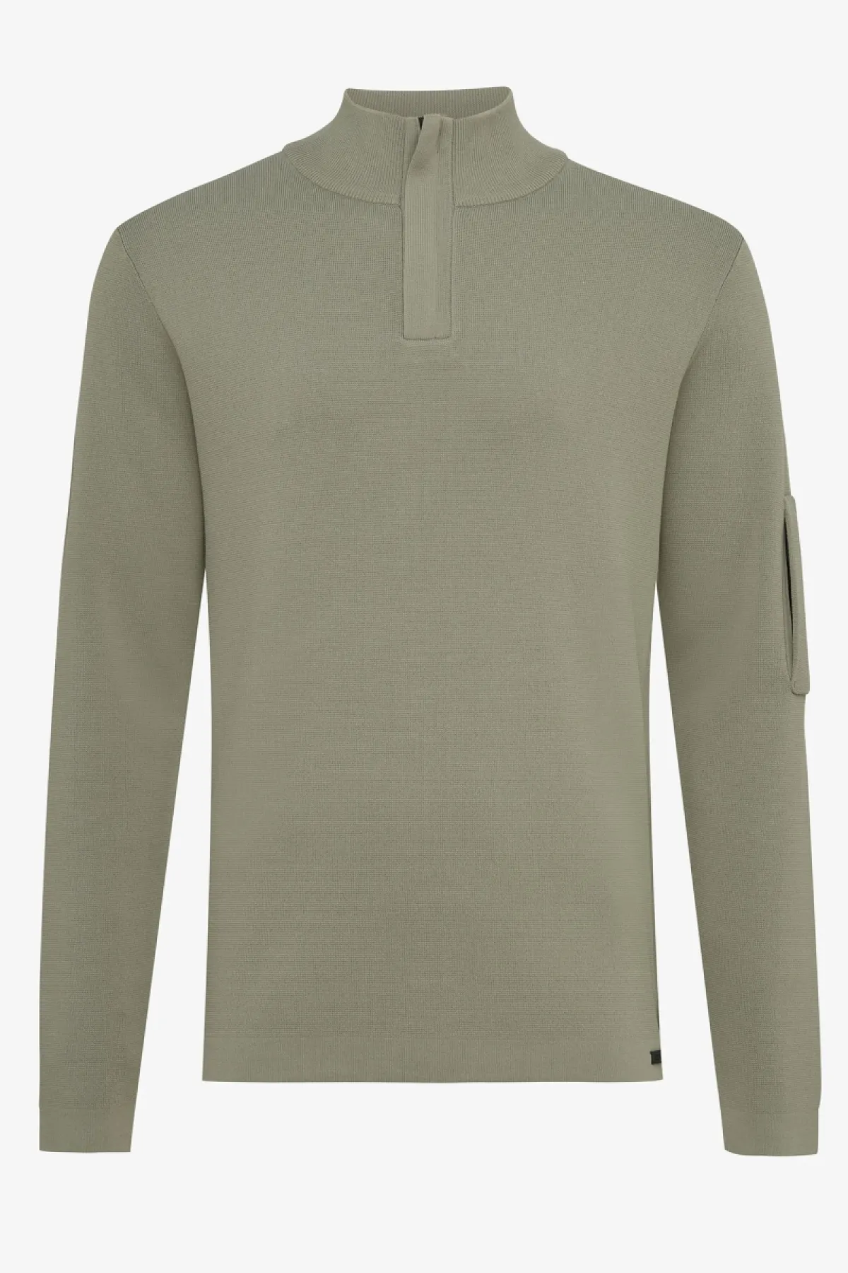 Half zip pocket lichtgroen