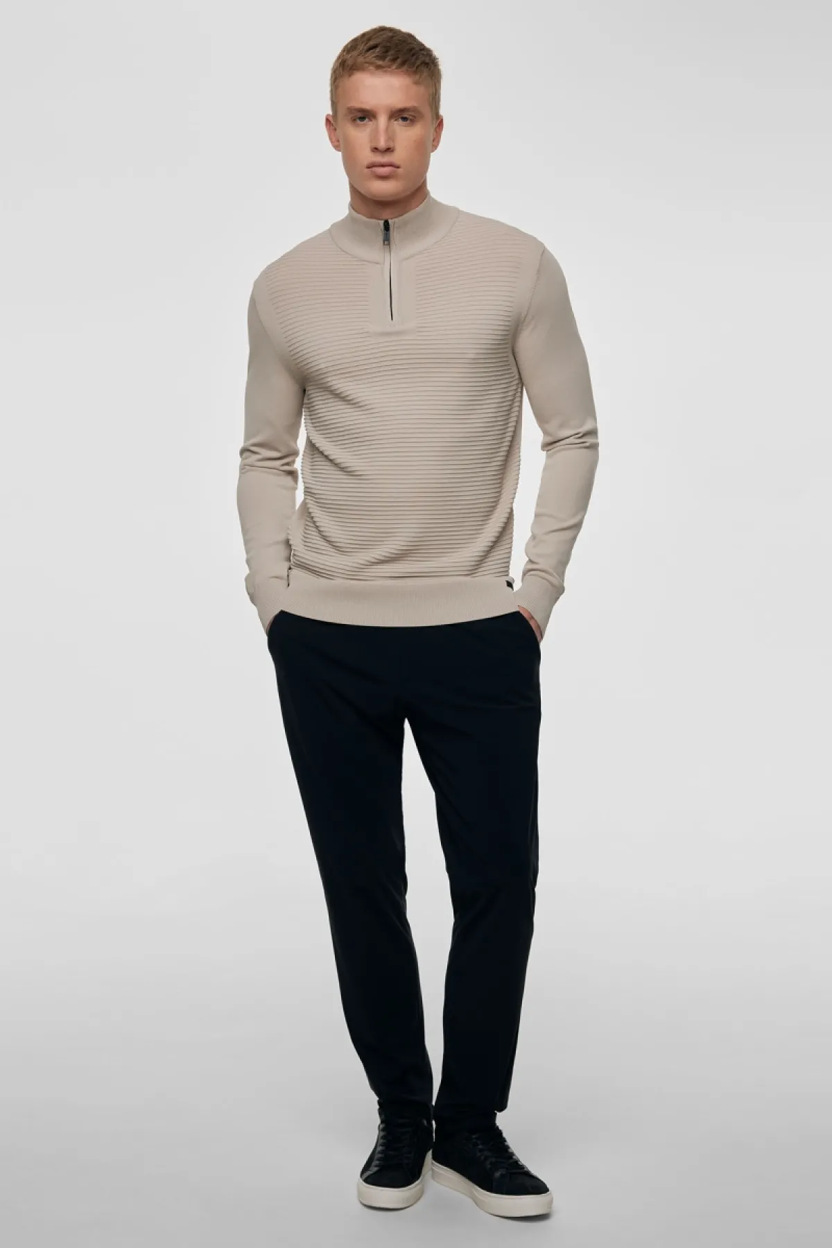 Half zip beige