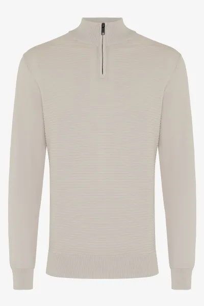 Half zip beige