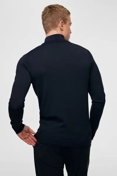 Half zip donkerblauw