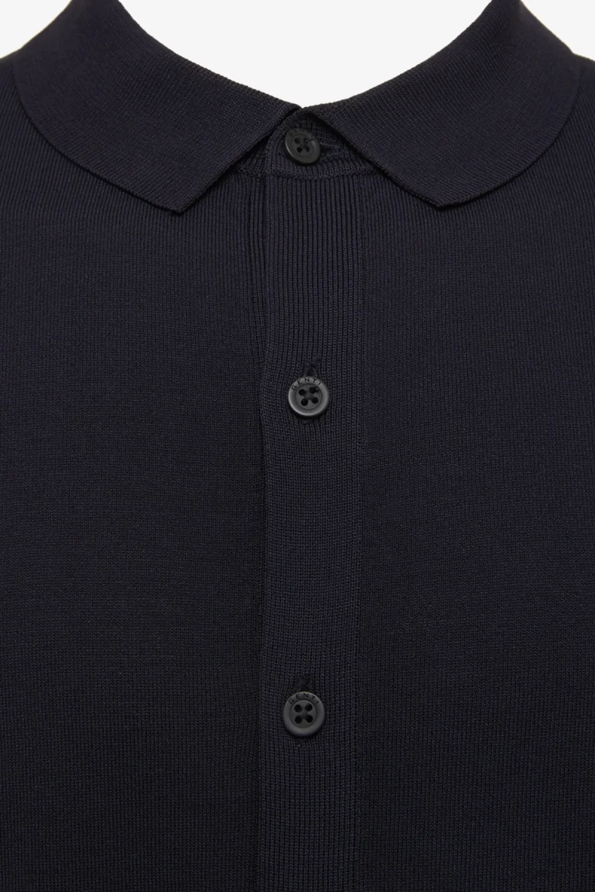 Polo 8 button donkerblauw