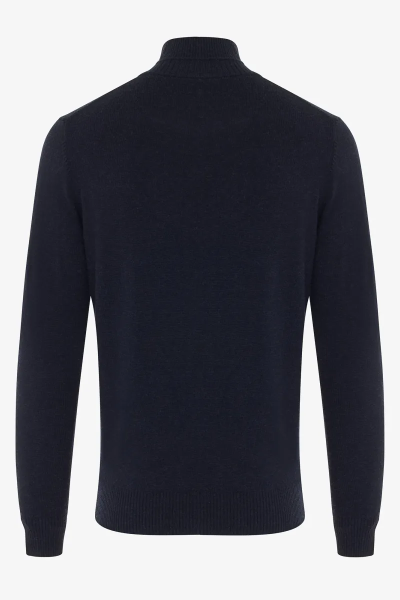 Half zip donkerblauw