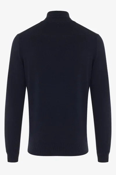 Half zip donkerblauw