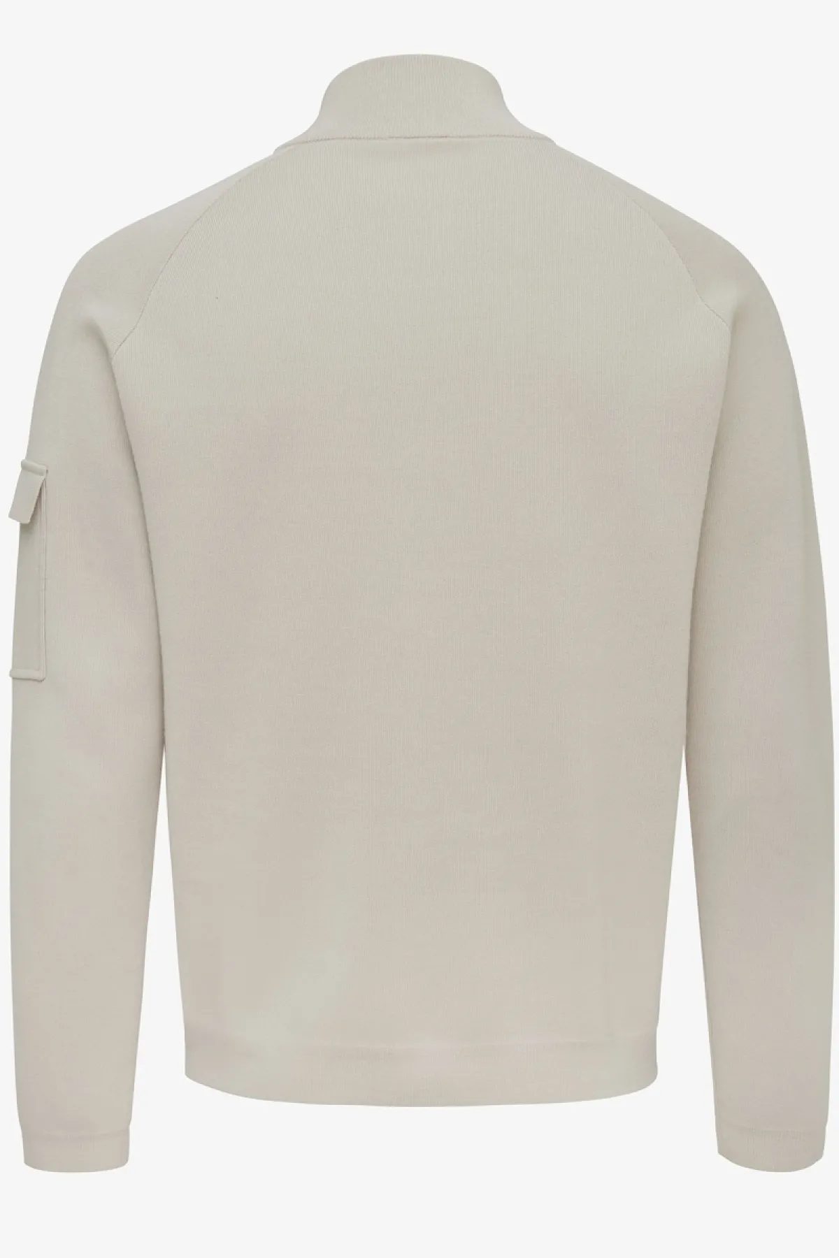 Half-zip raglan beige