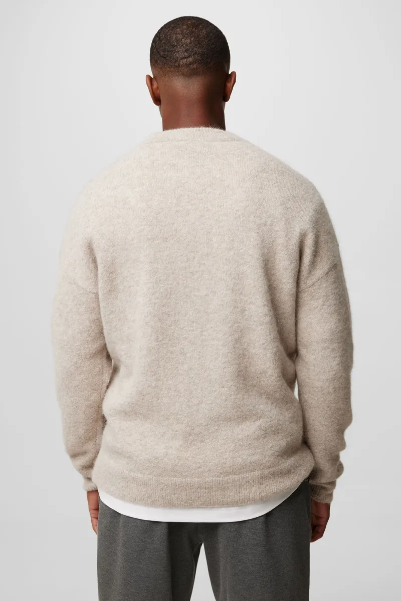 Relaxed crewneck beige