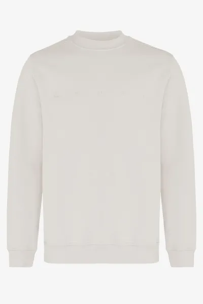 Logo sweater beige