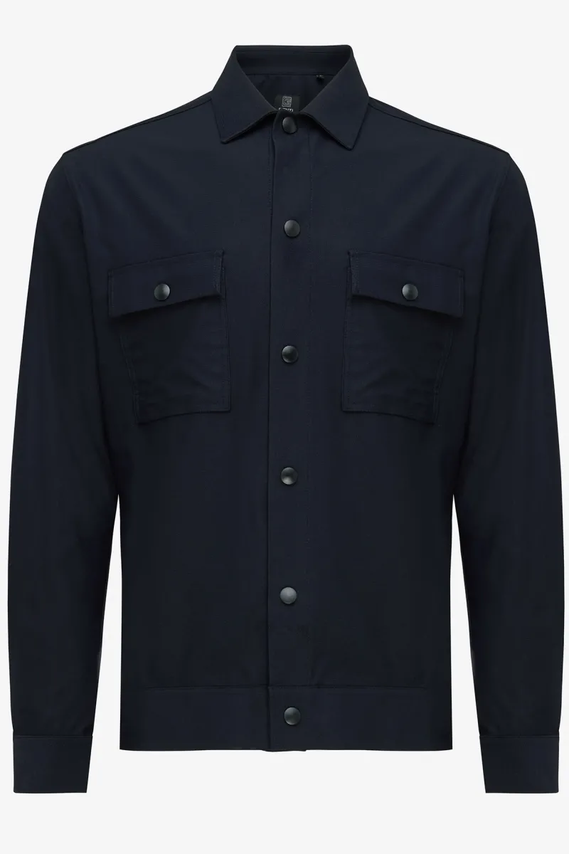 Donkerblauw overshirt Nash