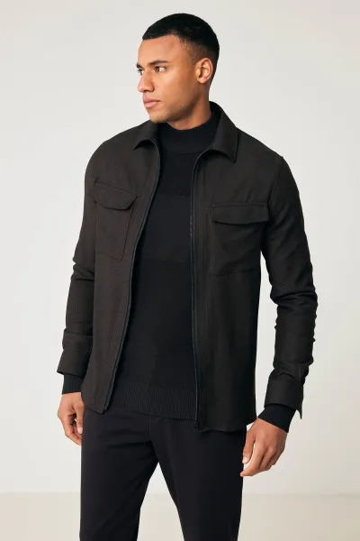 OAKS SHIRT JACKET ZIP  - Bruin