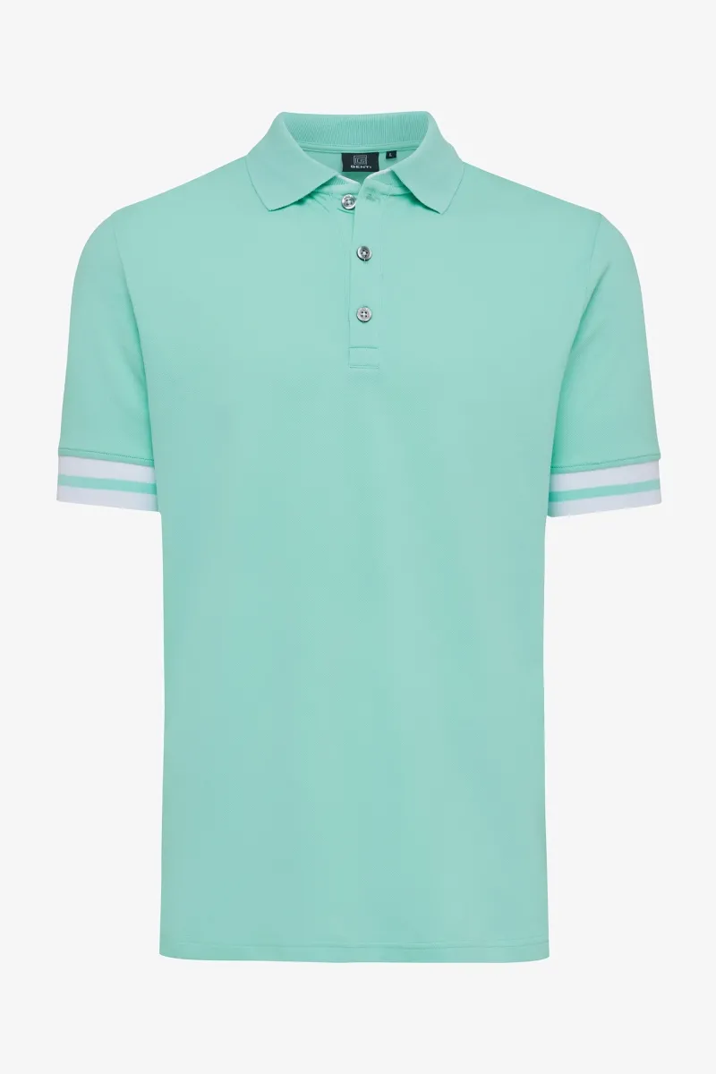 Pique polo aqua