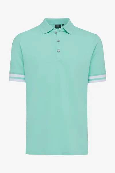 Pique polo aqua