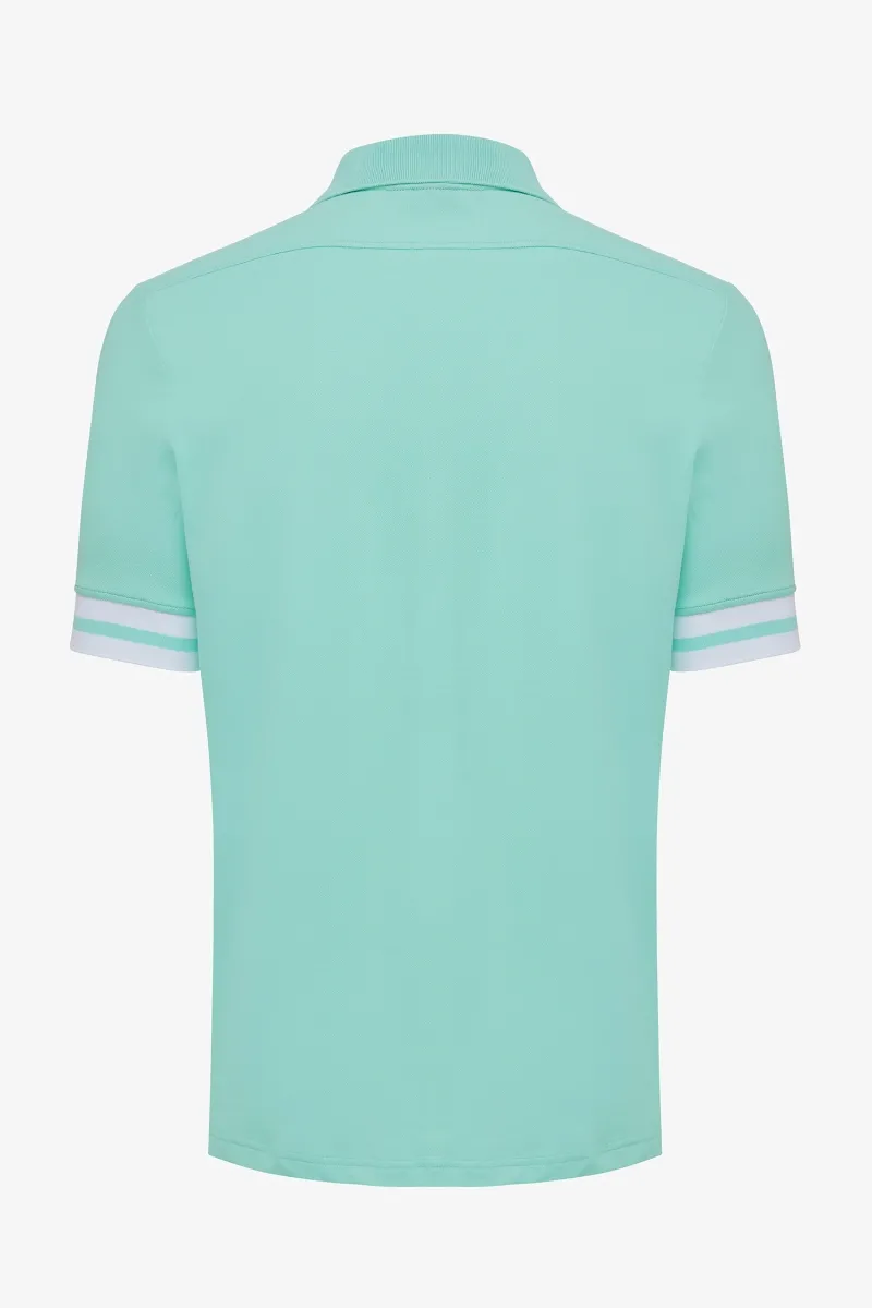 Pique polo aqua