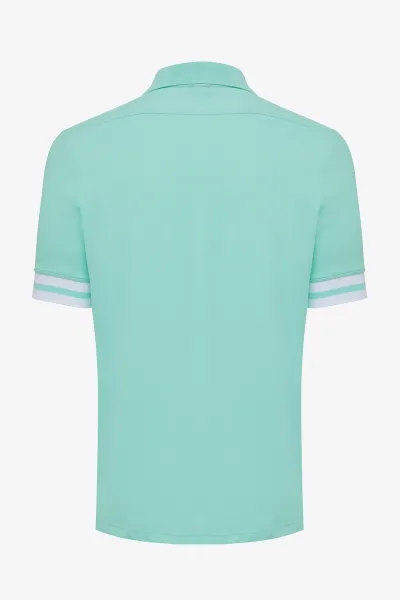 Pique polo aqua