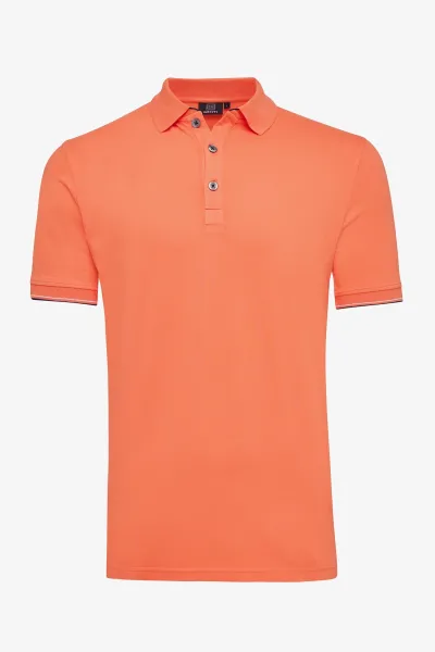 Pique polo oranje