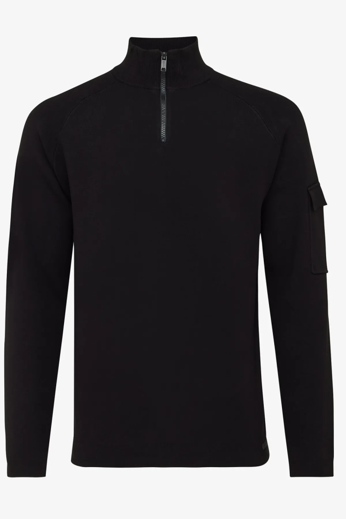 Half-zip raglan zwart