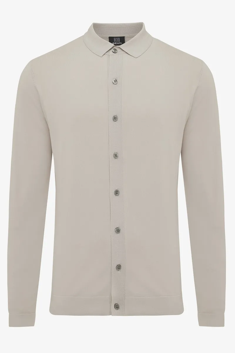 Polo 8 button beige