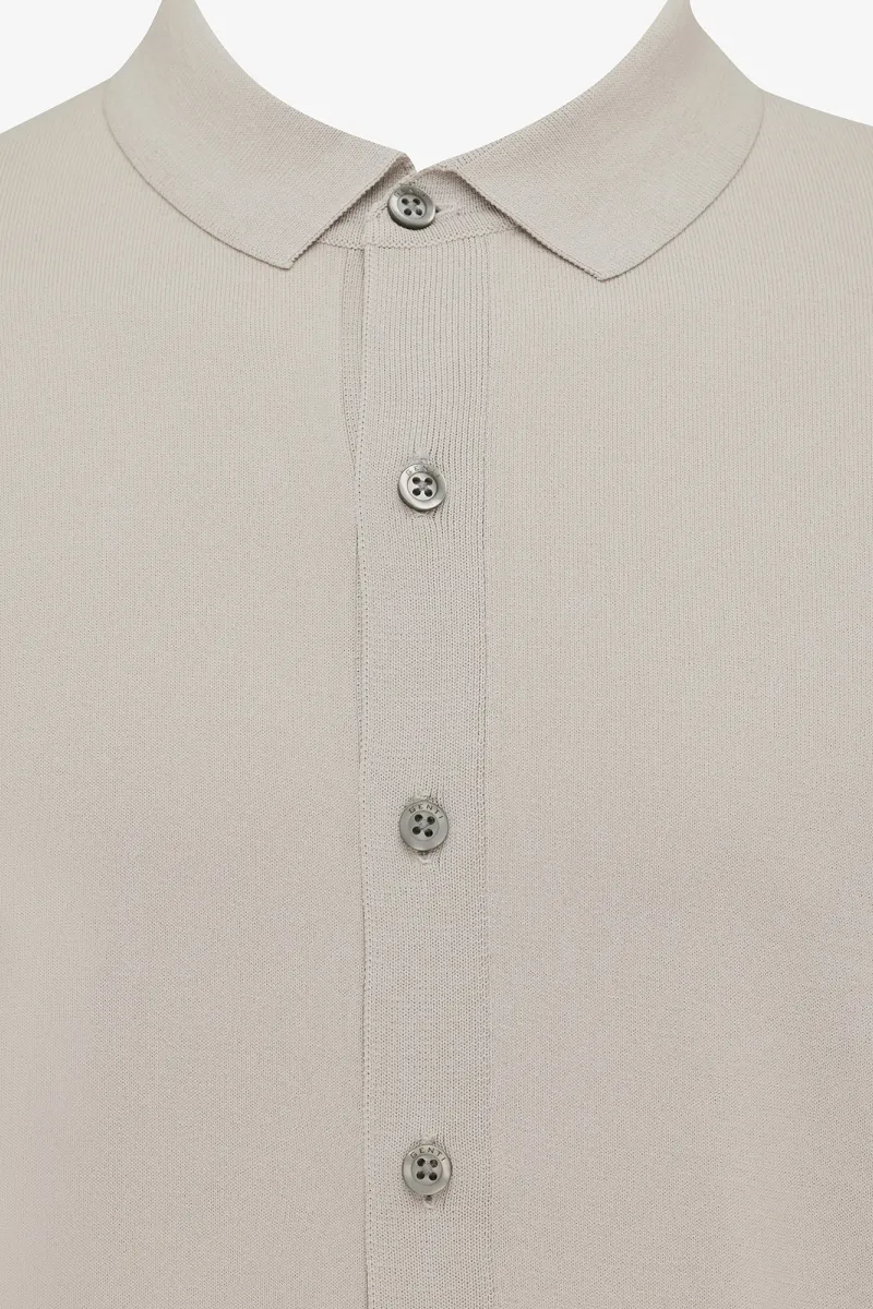 Polo 8 button beige