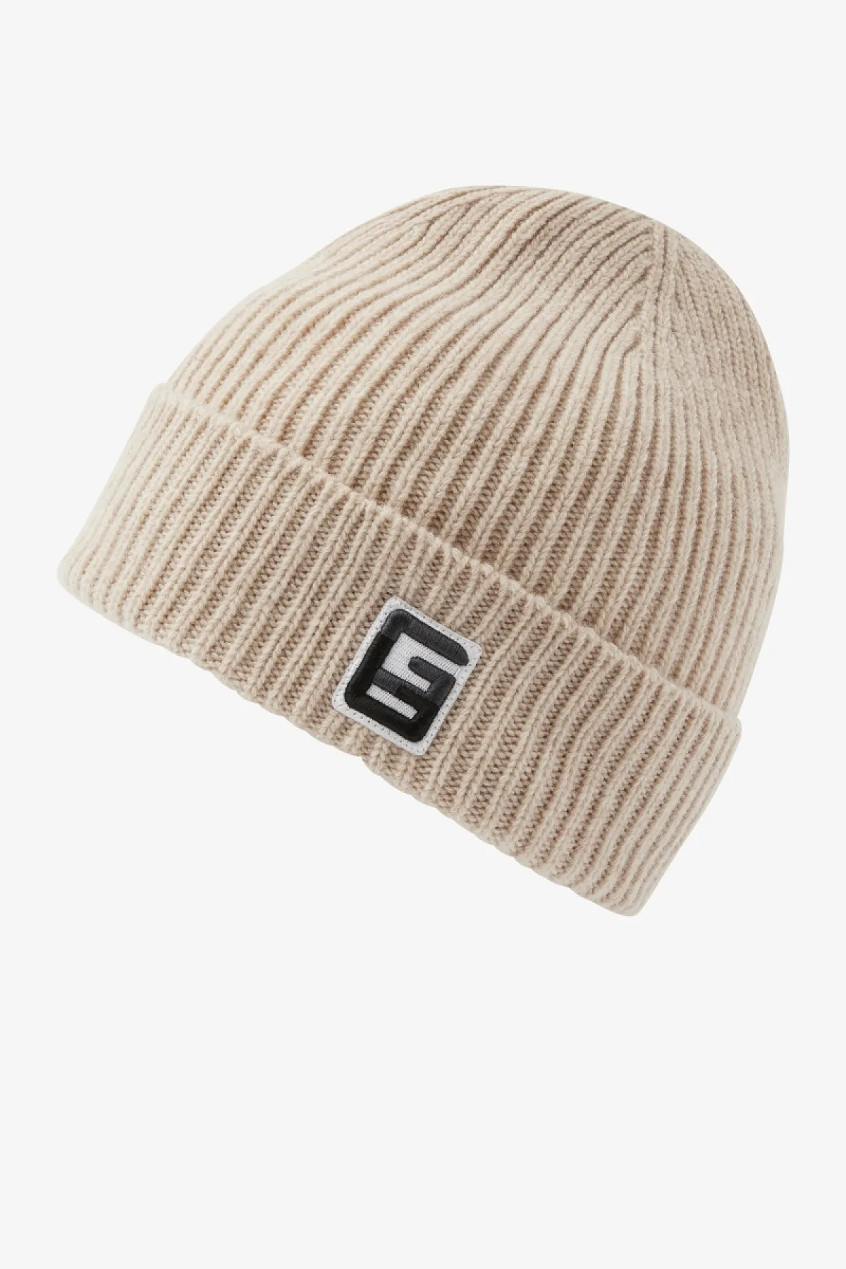 Monogram beige beanie