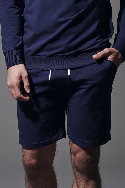 KORTE JOGGING DONKERBLAUW