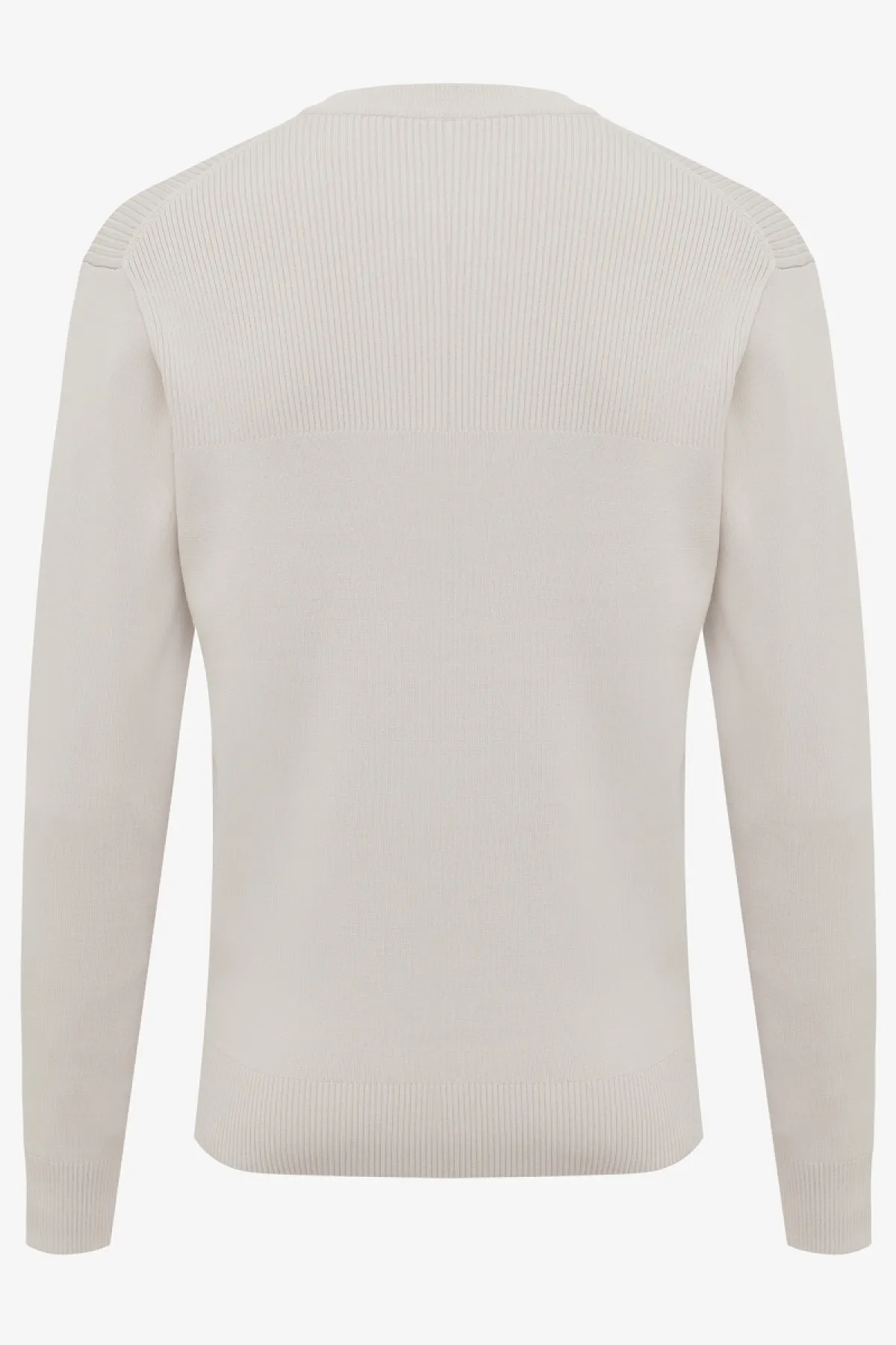 Round neck beige