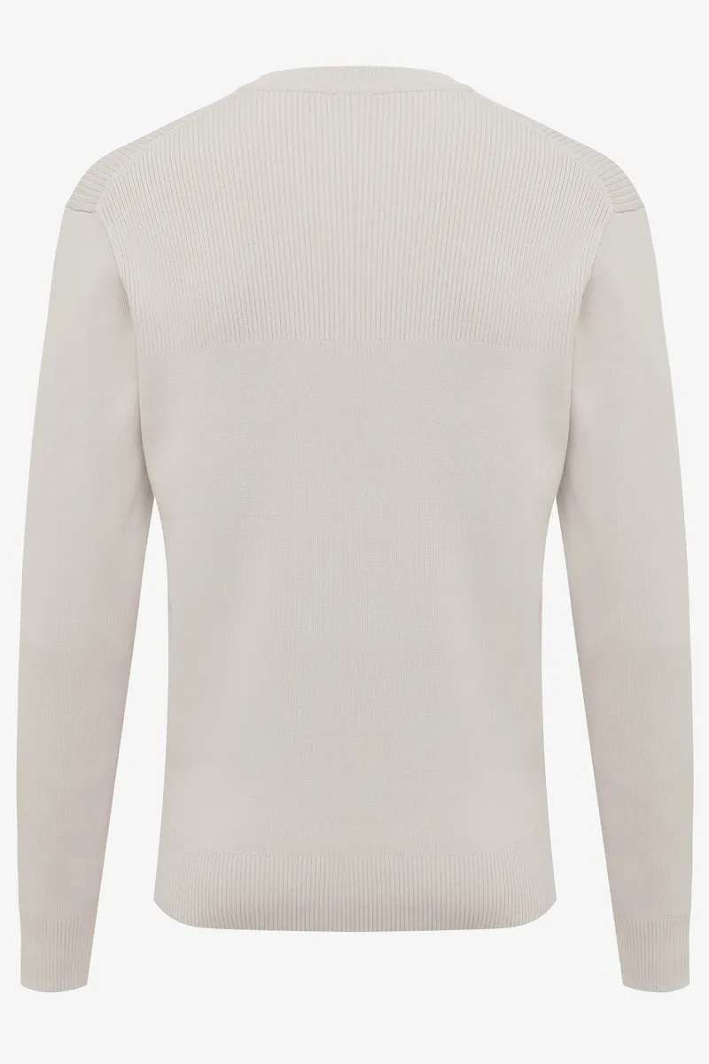 Round neck beige