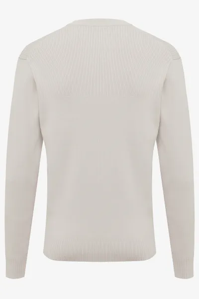 Round neck beige