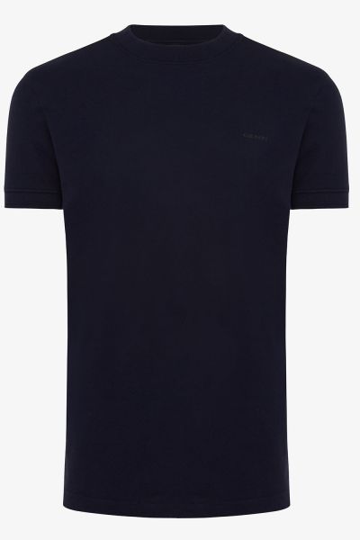 PIQUE T-SHIRT DONKERBLAUW