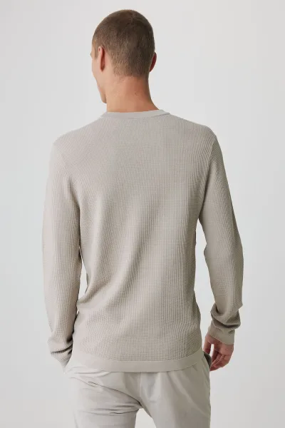 ROUND POCKET LS - Beige