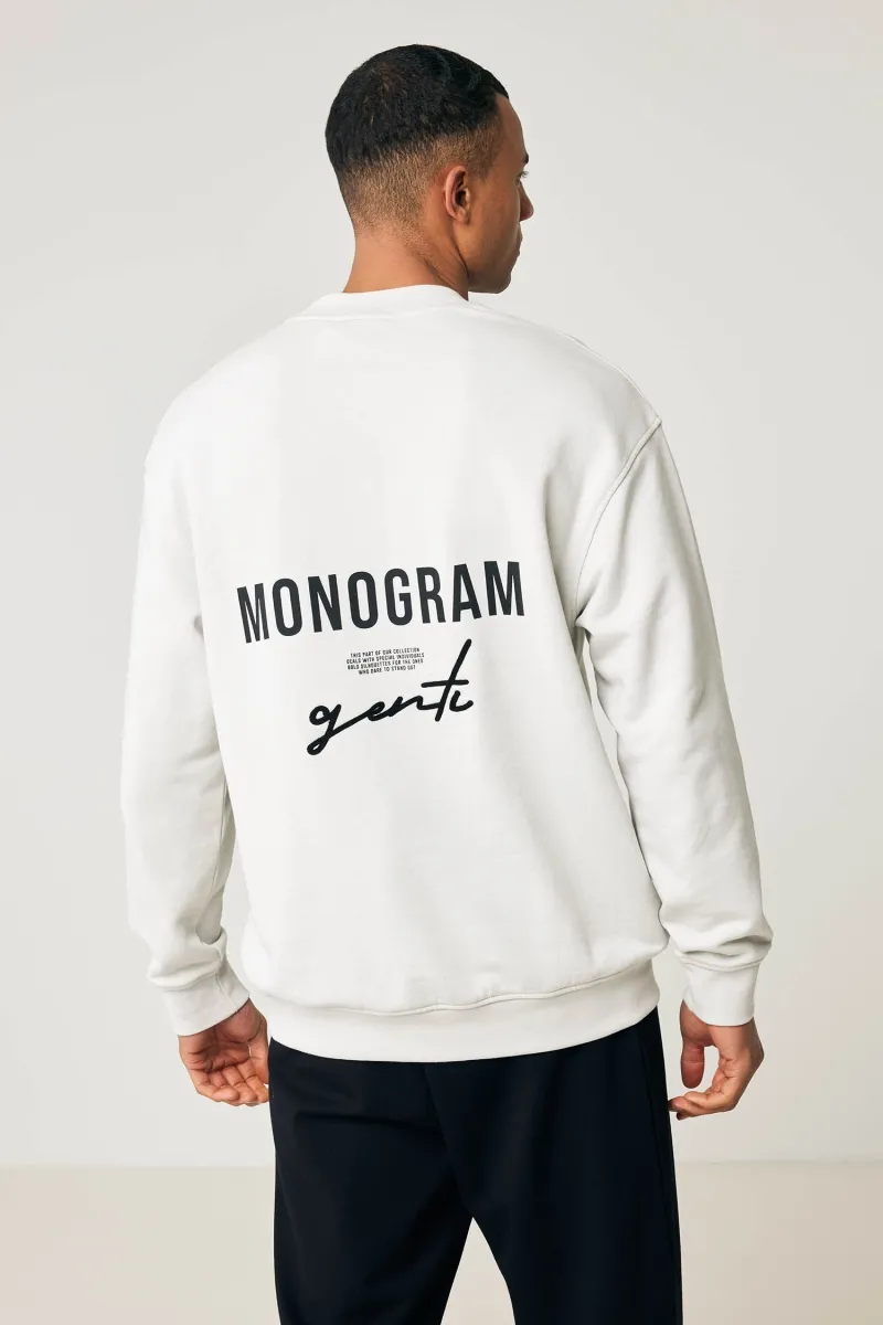 CREWNECK MONOGRAM - Beige