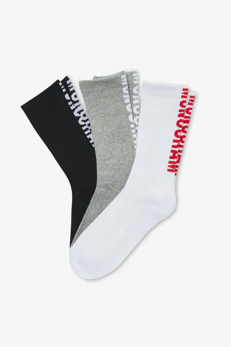 Monogram 3pack sock