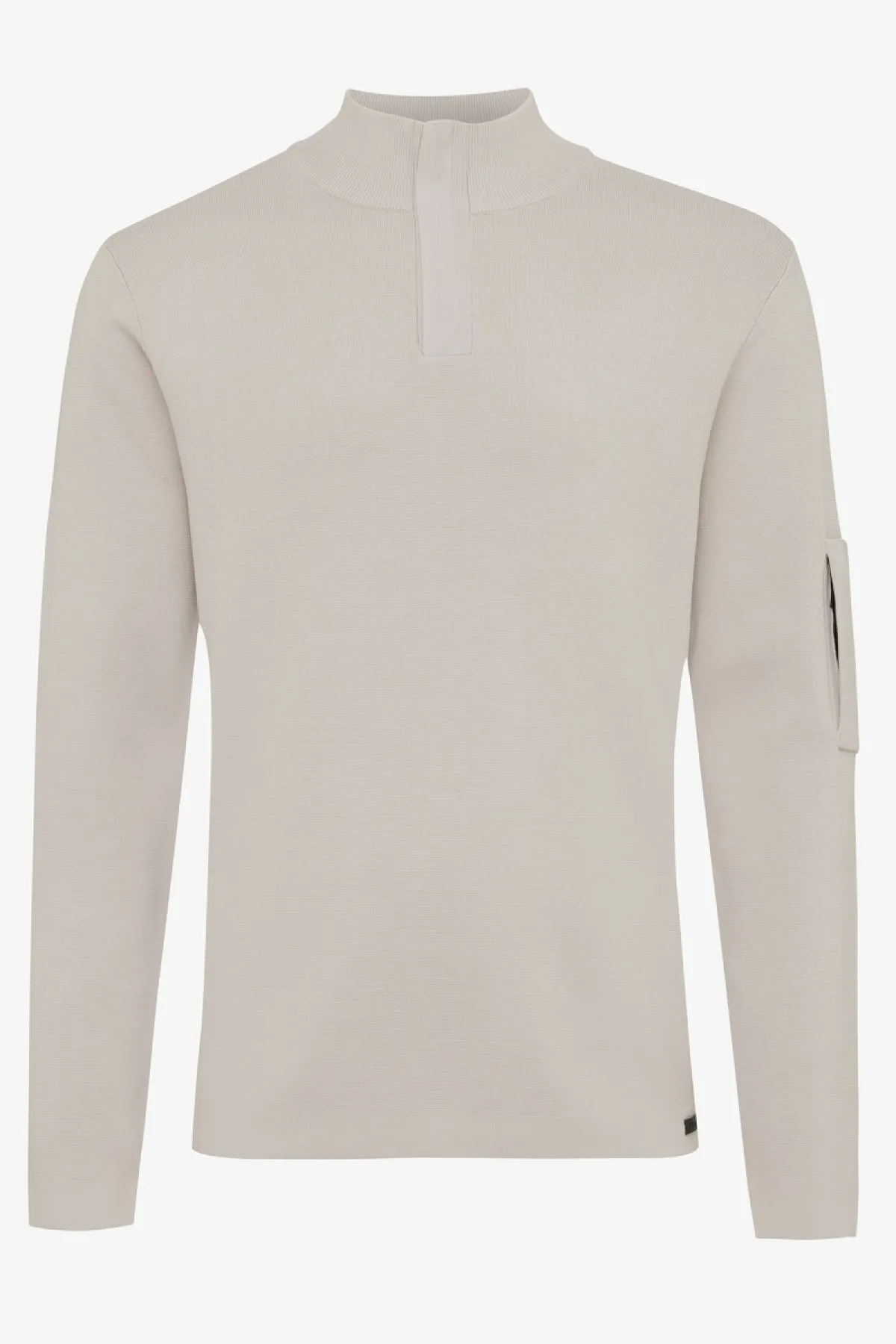 Half zip pocket beige