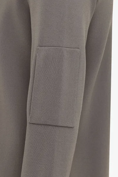 Half zip pocket taupe