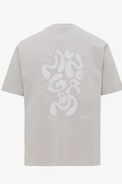 Monogram T-shirt grijs