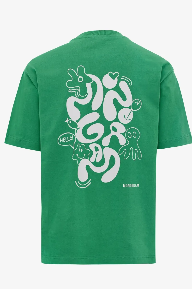 Monogram T-shirt groen