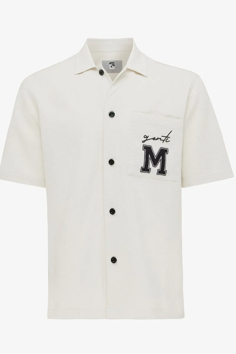 Monogram seersucker shirt