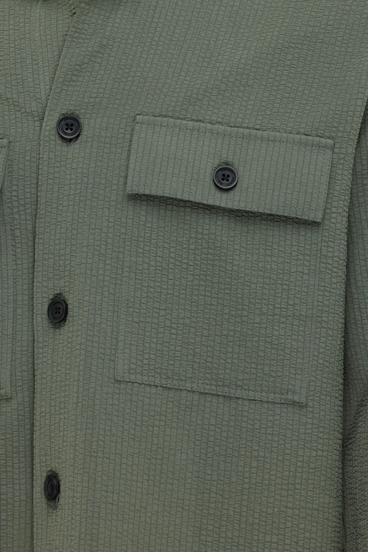 Mongram seersucker overshirt groen