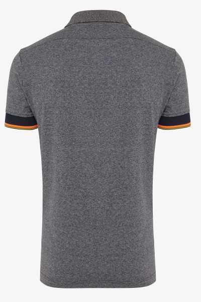 PIQUET STRETCH POLO MELANGE GRIJS