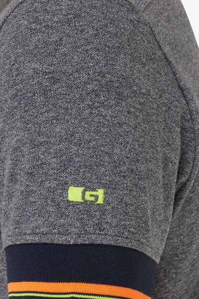 PIQUET STRETCH POLO MELANGE GRIJS