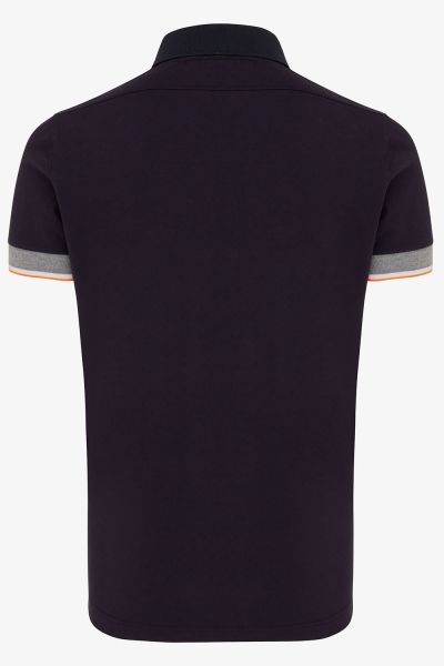 PIQUE STRETCH POLO DONKERBLAUW